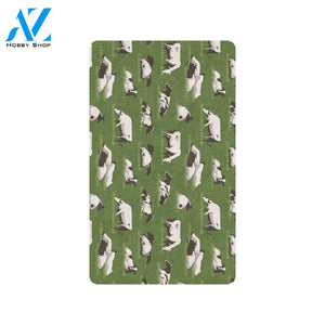 Cow on Grass Print Pattern Rubber Doormat