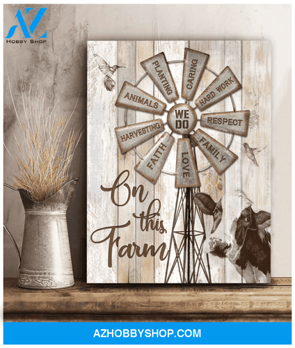 Cow, On This Farm Canvas Wall Art, Wall Decor Visual Art