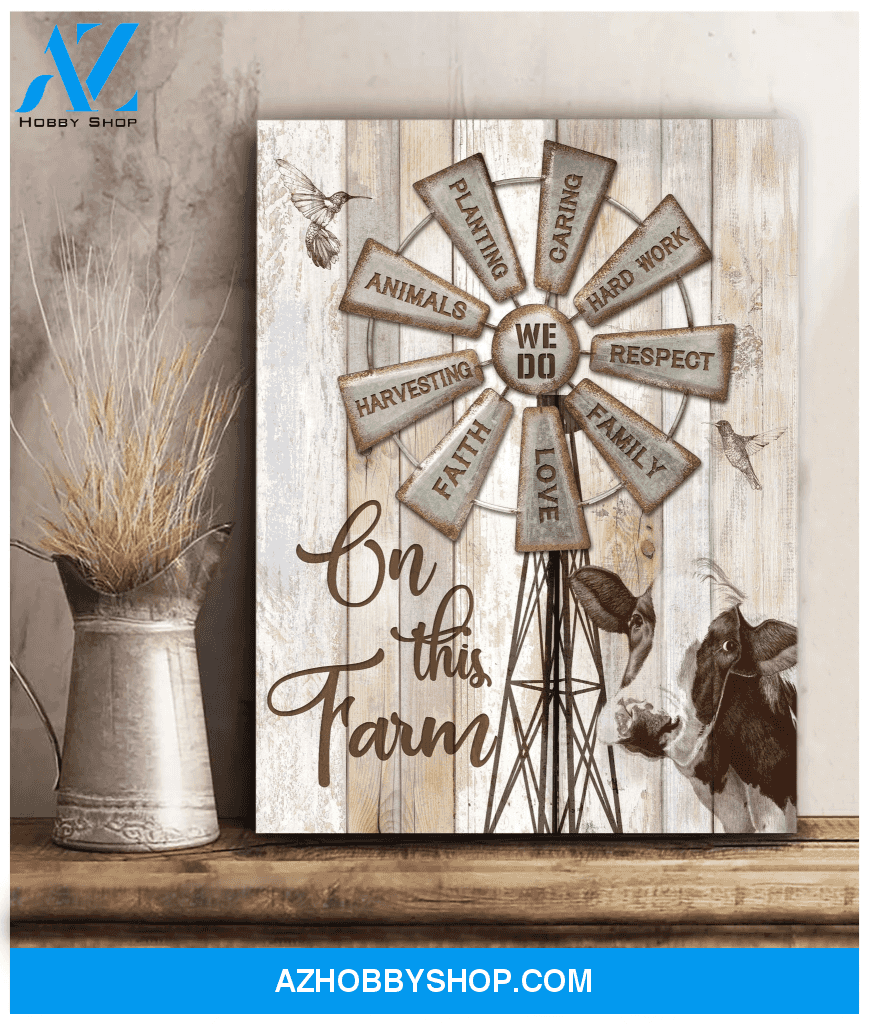 Cow, On This Farm Canvas Wall Art, Wall Decor Visual Art
