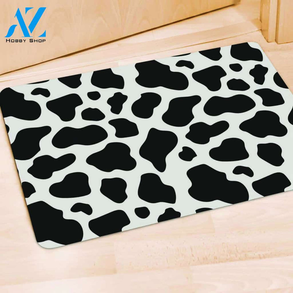 Cow Print Door Mat