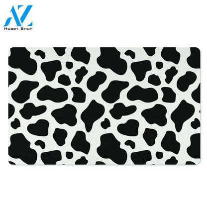 Cow Print Door Mat