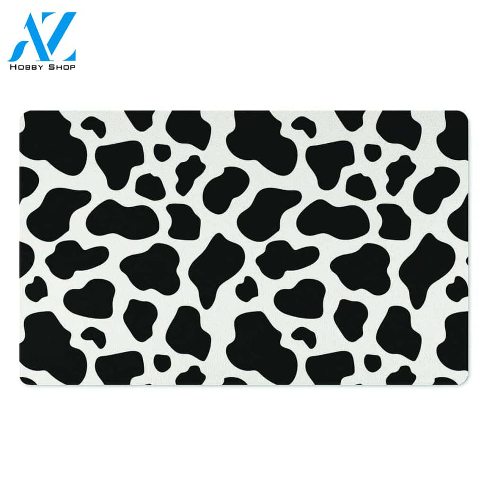 Cow Print Door Mat