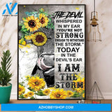 Cow The Devil I Am The Storm Sunflower Canvas And Poster, Wall Decor Visual Art