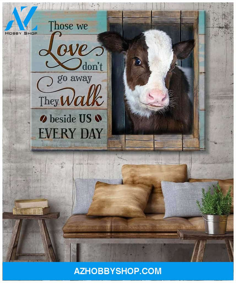 Cow Those We Love Canvas Wall Art Unique Gifts