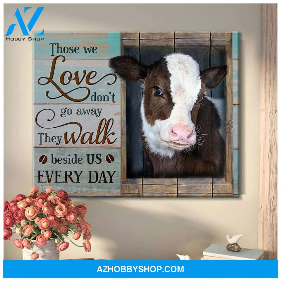 Cow Those We Love Canvas Wall Art Unique Gifts