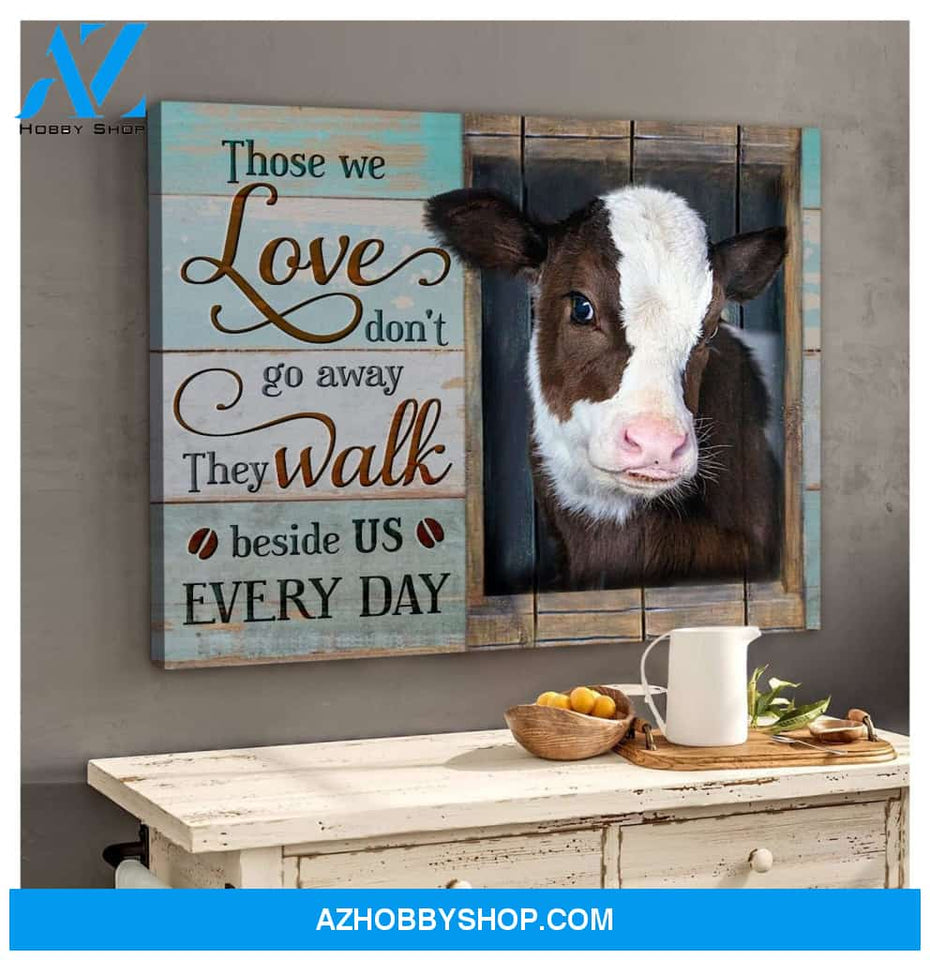 Cow Those We Love Canvas Wall Art Unique Gifts