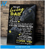 Cow To My Dad Canvas Wall Art, Wall Decor Visual Art