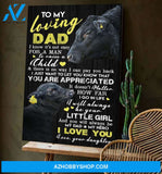 Cow To My Dad Canvas Wall Art, Wall Decor Visual Art
