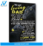 Cow To My Dad Canvas Wall Art, Wall Decor Visual Art