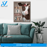 Cow - Today I choose Joy Canvas Wall Art, Wall Decor Visual Art