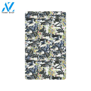Cow Watercolor Print Pattern Rubber Doormat