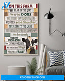 Cow We Are Family Vertical Canvas - Wall Decor Visual Art