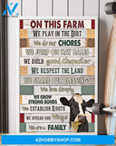 Cow We Are Family Vertical Canvas - Wall Decor Visual Art