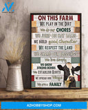 Cow We Are Family Vertical Canvas - Wall Decor Visual Art