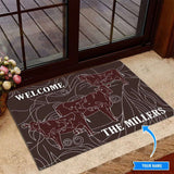 Cow Welcome Personalized Custom Name Doormat Welcome Mat