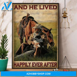 Cowboy And He Lived Happily Ever After Canvas And Poster, Wall Decor Visual Art