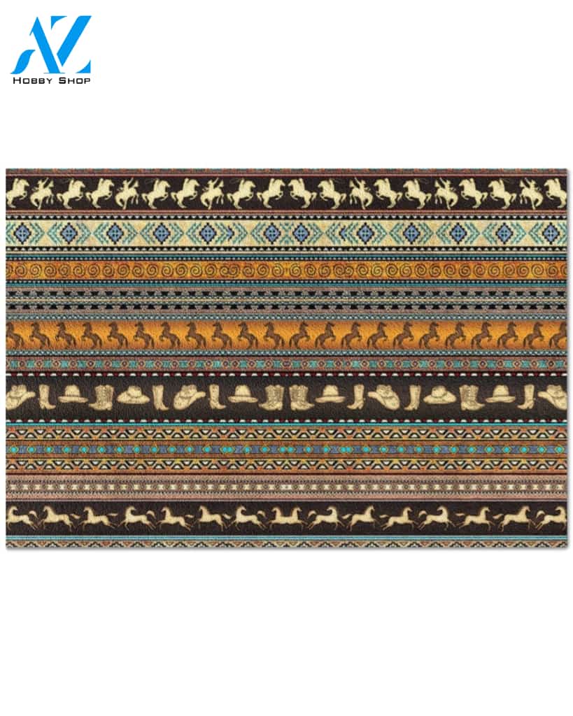Cowboy Indoor And Outdoor Doormat Warm House Gift Welcome Mat Gift For Friend For Cowboy Lovers