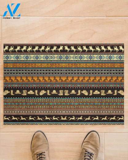 Cowboy Indoor And Outdoor Doormat Warm House Gift Welcome Mat Gift For Friend For Cowboy Lovers