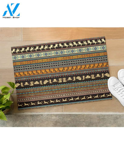 Cowboy Indoor And Outdoor Doormat Warm House Gift Welcome Mat Gift For Friend For Cowboy Lovers
