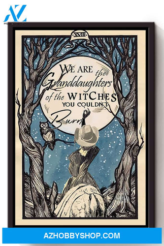Cowgirl Are The Granddaughter Of Witch Halloween Canvas And Poster, Wall Decor Visual Art, Halloween Gift, Happy Halloween
