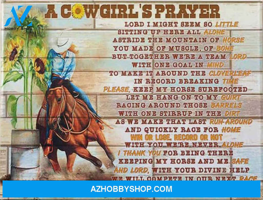 Cowgirl Canvas Horse Canvas Full Size Canvas A Cowgirl's Prayer