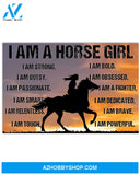 Cowgirl Poster I Am A Horse Girl Wall Decor Best Gift For Your Friend And Relative 