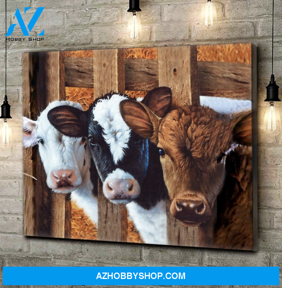 Cows Canvas And Poster, Wall Decor Visual Art