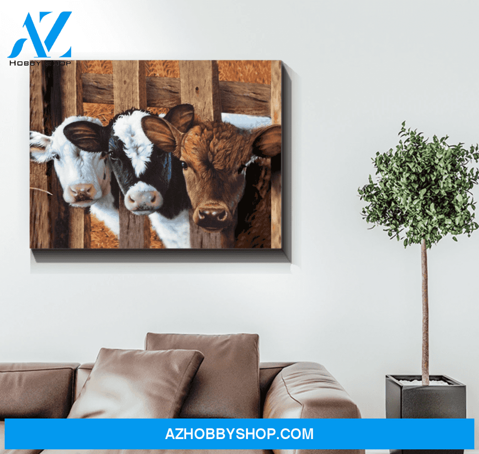 Cows Canvas And Poster, Wall Decor Visual Art