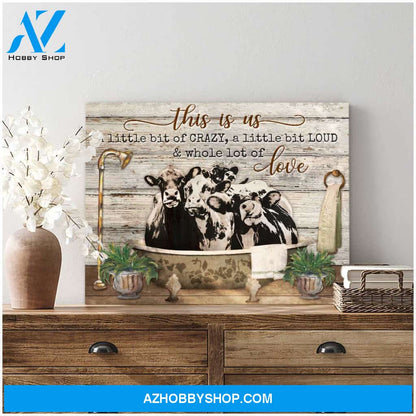 Cows In Bathtub This Is Us Canvas Wall Art Farmhouse Decor