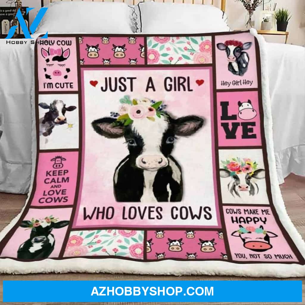 Cows Pink Fleece Blanket, Lovers Cows Blanket Gift For Family & Friends Gift Home Decor Bedding Couch Sofa Soft And Comfy Cozy