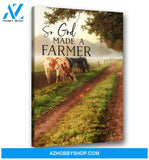 Cows So God Made A Farmer Canvas Wall Art, Wall Decor Visual Art