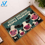 Cows Welcome People Tolerated All Over Printing Doormat