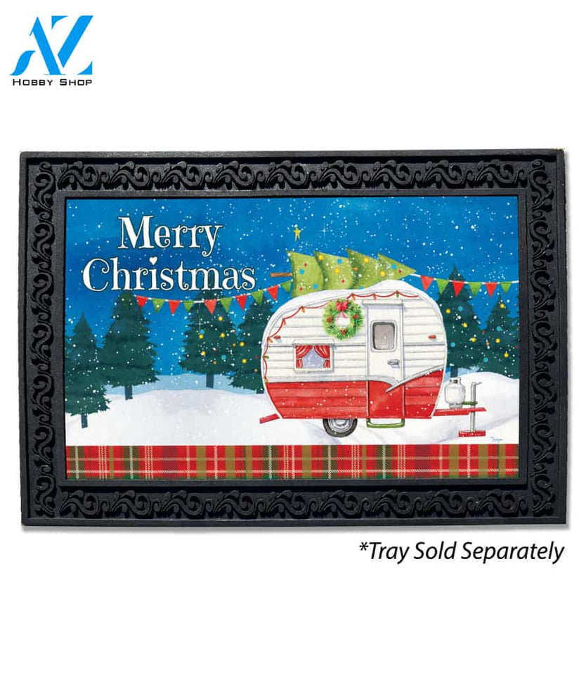 Cozy Christmas Camper Doormat - 18" x 30"