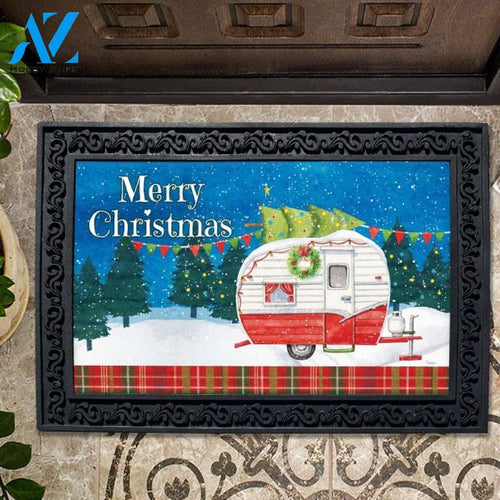 Cozy Christmas Camper Doormat - 18" x 30"