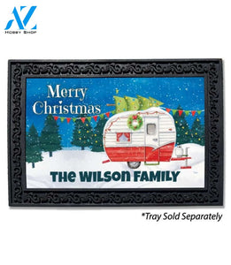Cozy Christmas Camper Personalized Doormat - 18" x 30"