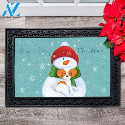 Cozy Christmas Snowman Doormat - 18" x 30"