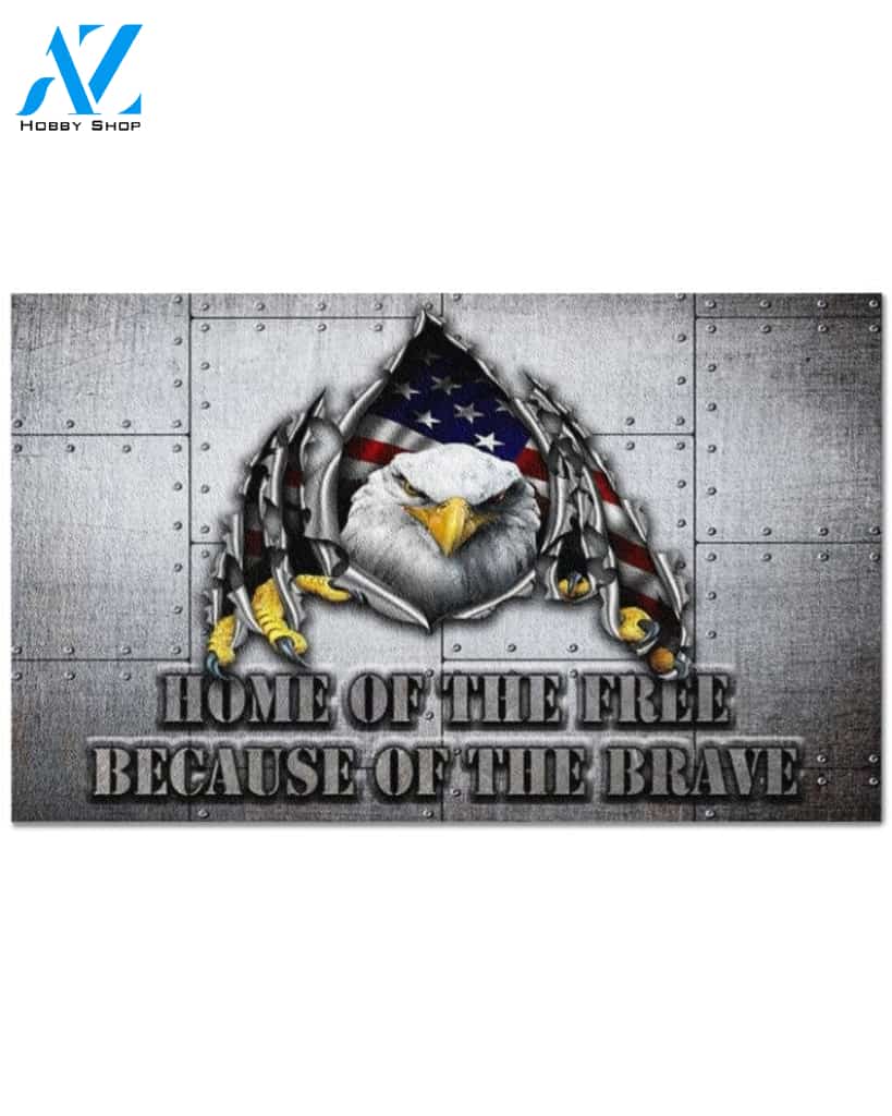 Crack Eagle Veteran Home Of The Indoor And Outdoor Doormat Warm House Gift Welcome Mat Gift For Veteran Gift For Friend Family