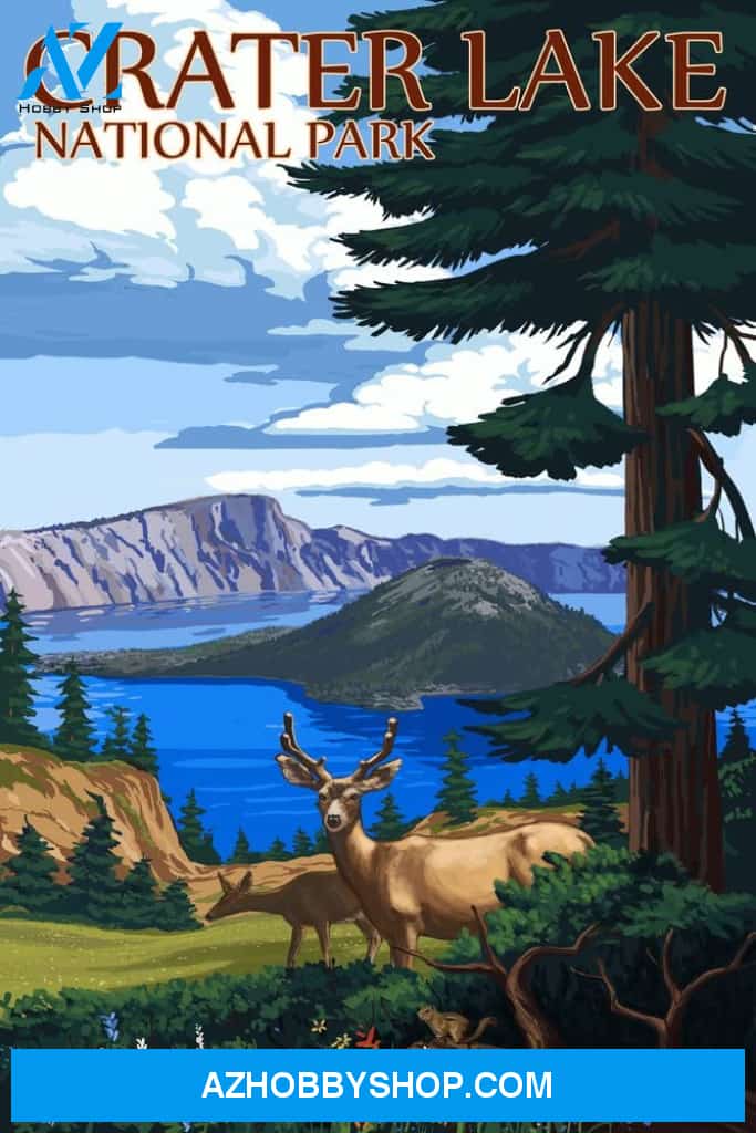 Crater Lake National Park Oregon Deer Family