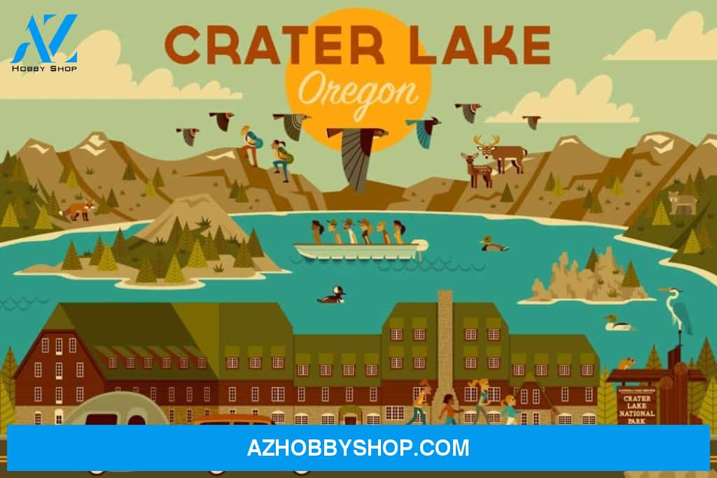 Crater Lake National Park Oregon Geometric