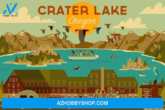 Crater Lake National Park Oregon Geometric