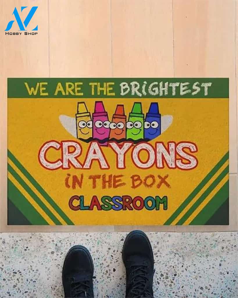 Crayon Teacher Doormat, Crayon Teacher Classroom Doormat, Teacher Room Welcome Mat, Back To School Door Mat