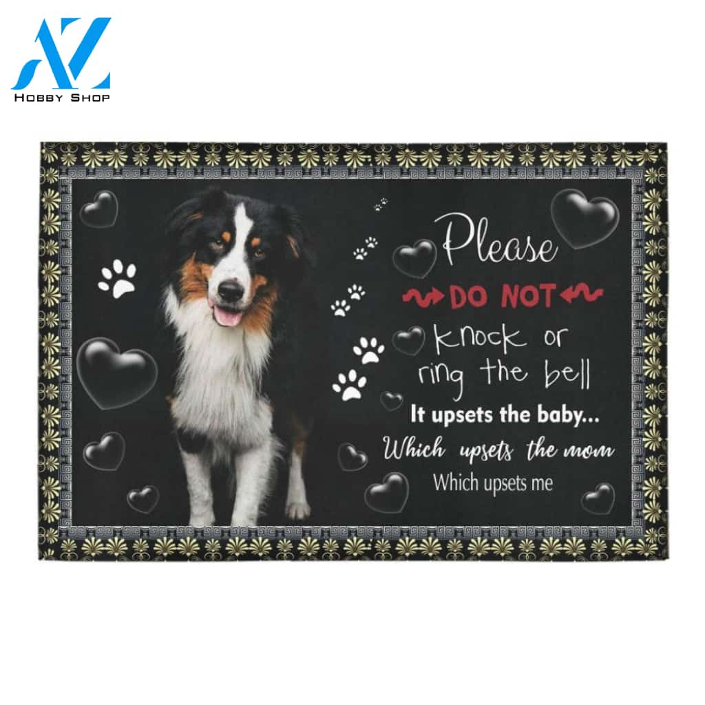 TD 32 Crazy Australian Shepherd Doormat | WELCOME MAT | HOUSE WARMING GIFT
