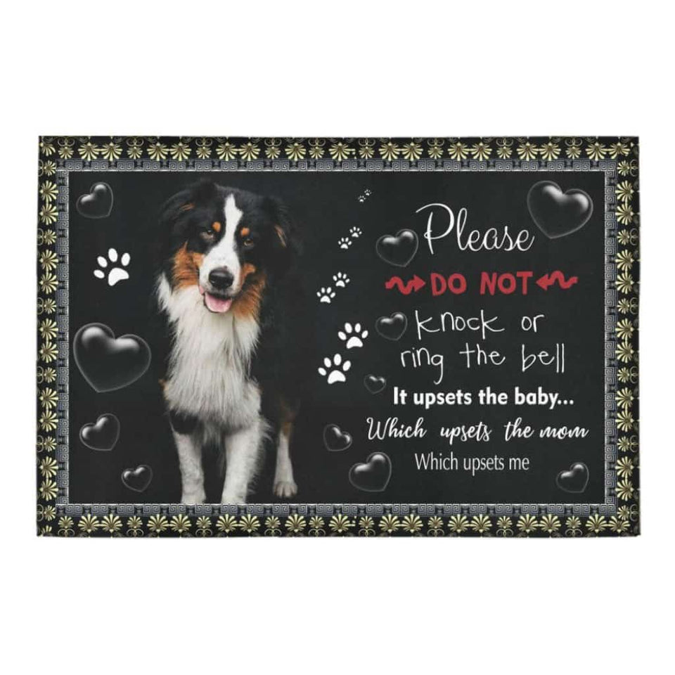 Crazy Australian Shepherd Please Do Not Knock Dogs Lover Doormat Welcome Mat