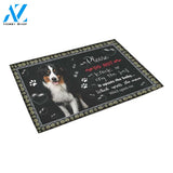 Crazy Australian Shepherd Please Do Not Knock Or Ring The Bell Printed Doormat Home Decor
