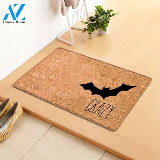 Crazy Bat Funny Halloween Indoor And Outdoor Doormat Gift For Friend Family Halloween Decor Warm House Gift Welcome Mat