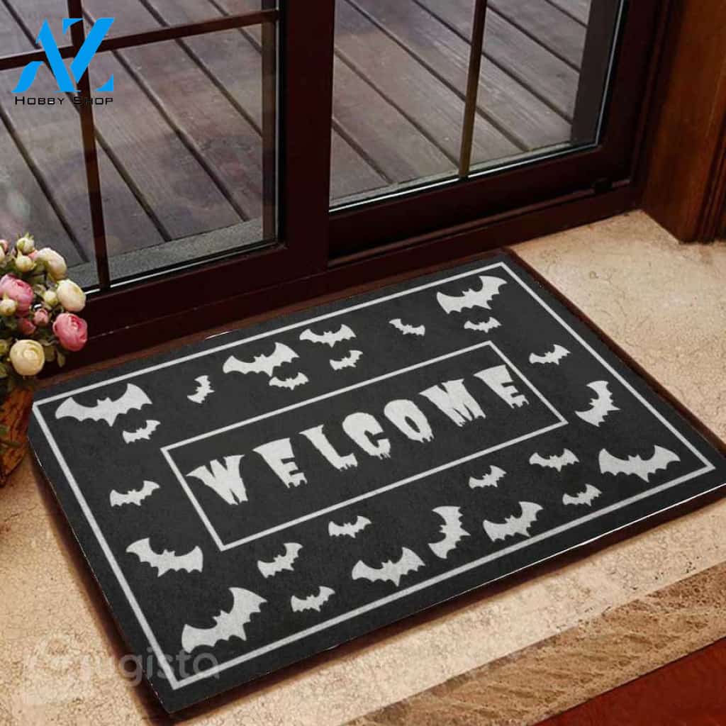 Crazy Bats Halloween Doormat | Welcome Mat | House Warming Gift