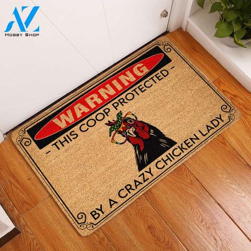 Crazy Chicken Lady All Over Printing Doormat | Welcome Mat | House Warming Gift
