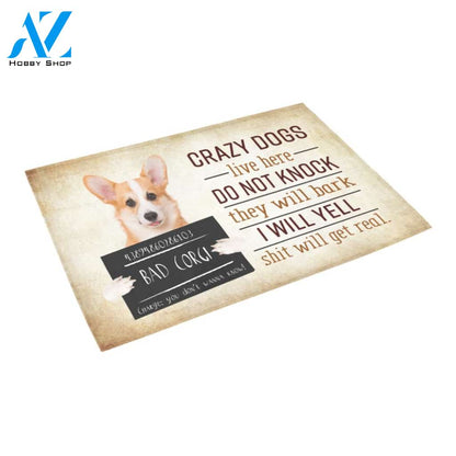 TD Crazy Corgi Doormat | WELCOME MAT | HOUSE WARMING GIFT