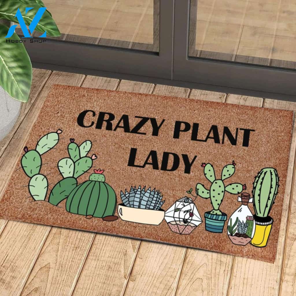 Crazy Plant Lady Mat | Welcome Mat | House Warming Gift