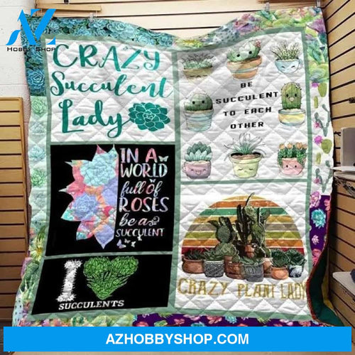 Crazy Succulent Fleece Blanket